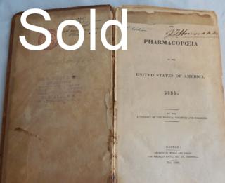 The first U.S. Pharmacopoeia : PHARMACOPOEIA of the UNITED STATES of AMERICA 1820,  First Edition