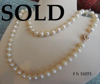 16.5" Strand of Japanese Akoya Cultured Pearls