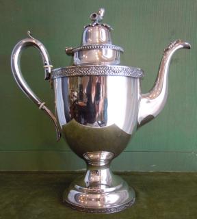 AMERICAN COIN SILVER COFFEE POT, height 11-3/4"