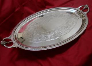 Tray, silver plated and in fine condition