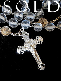 FRENCH STERLING SILVER VINTAGE ROSARY