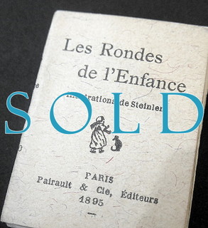 MINIATURE BOOK, 1895.  Les Rondes d'Enfance (15 popular childrens songs)
