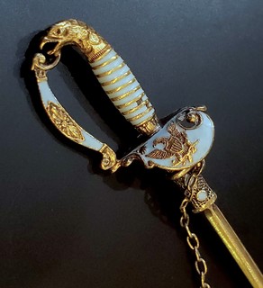 ANTIQUE U.S. DRESS SWORD IN SCABBARD in miniature