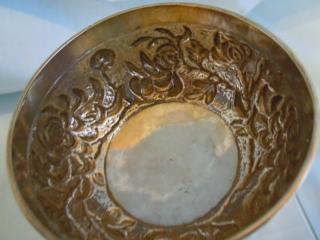 Interior of the repousse-decorated bowl